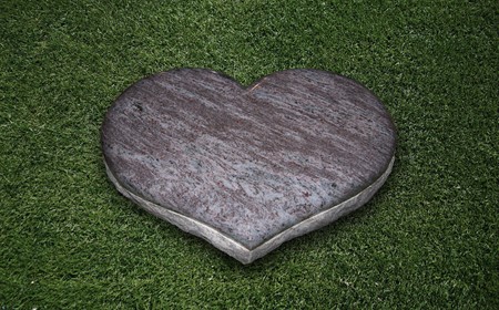 Hjerte Vizag Blue - poleret/slået kanter